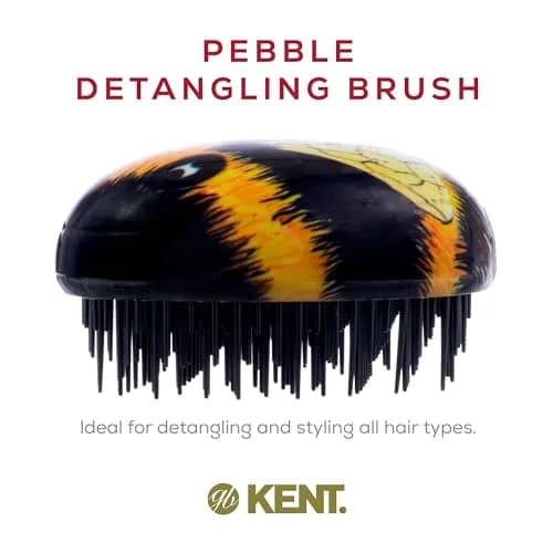 KENT PBEE Bumblebee Pebble Scalp Massager Shampoo Shower Brush Travel Size Detangler for Kids & Adults thumbnail 3