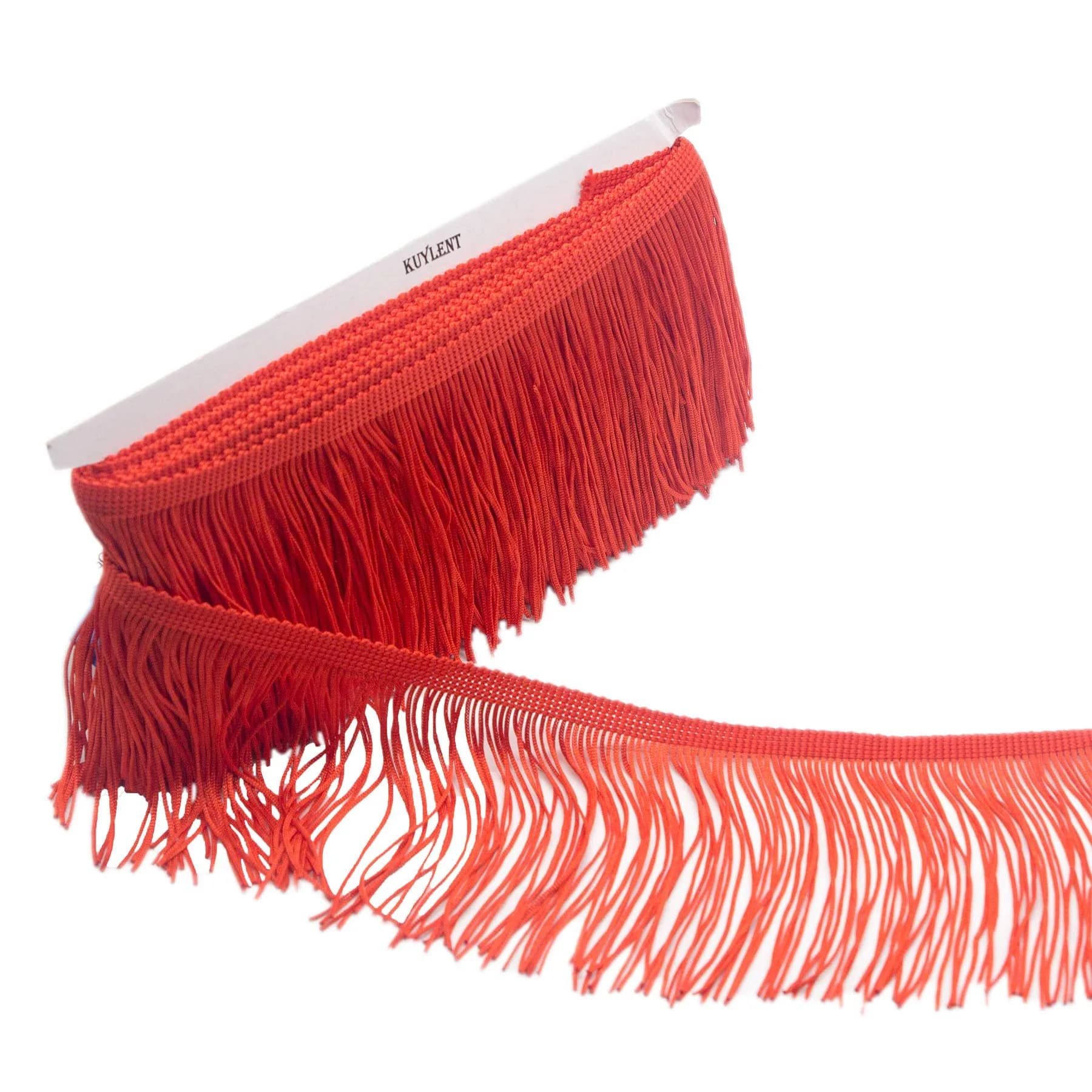 KUYLENT 6.5 Yard 4 Inches Polyester Fringe Trim Lace Tassel for Latin Stage Costumes & Decor | Soft Sheen, Durable