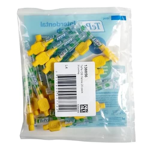 TePe Interdental Brush Original Yellow 0.8 mm (20-Pack) | Plaque Removal for Large Gaps thumbnail 7