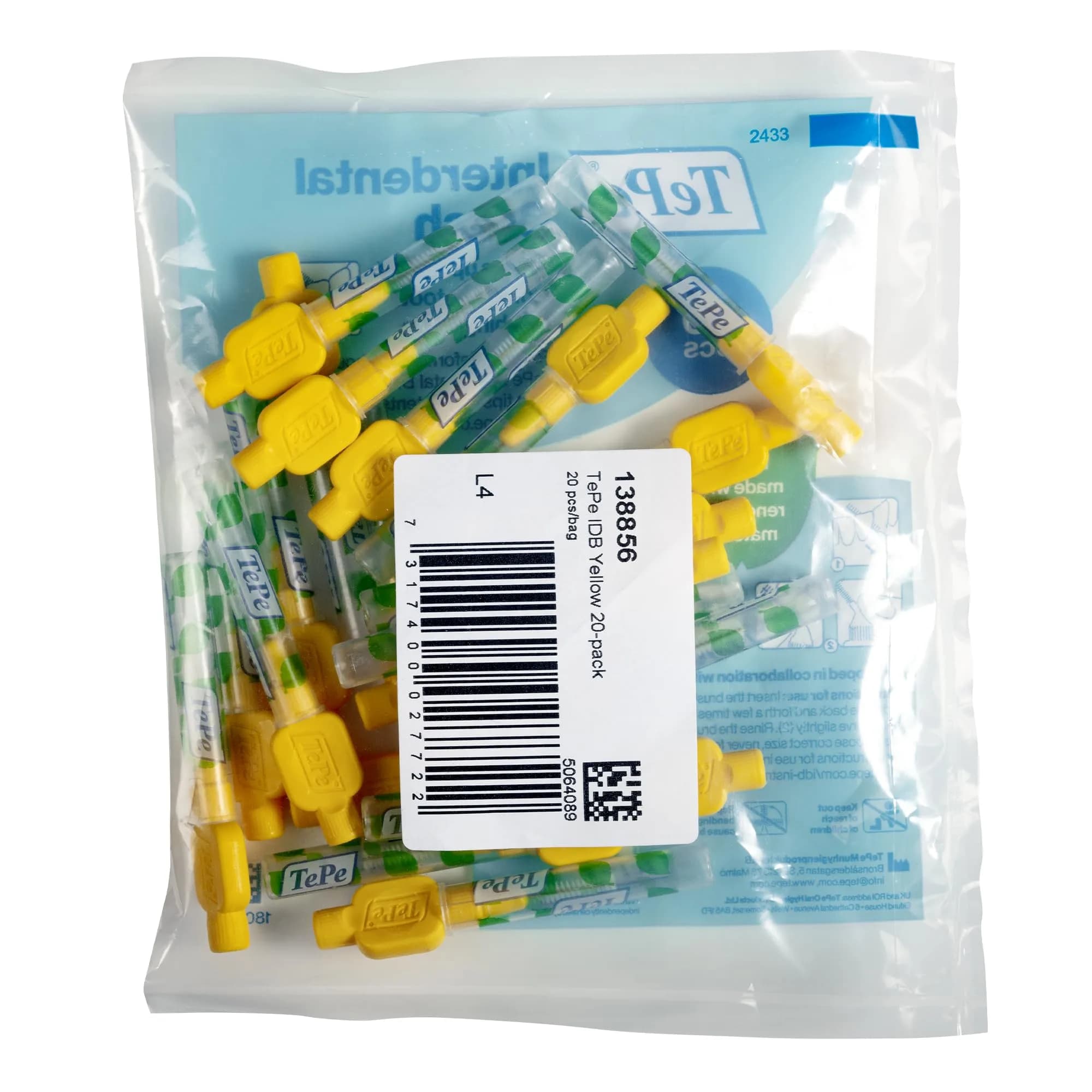 TePe Interdental Brush Original Yellow 0.8 mm (20-Pack) | Plaque Removal for Large Gaps - view 7
