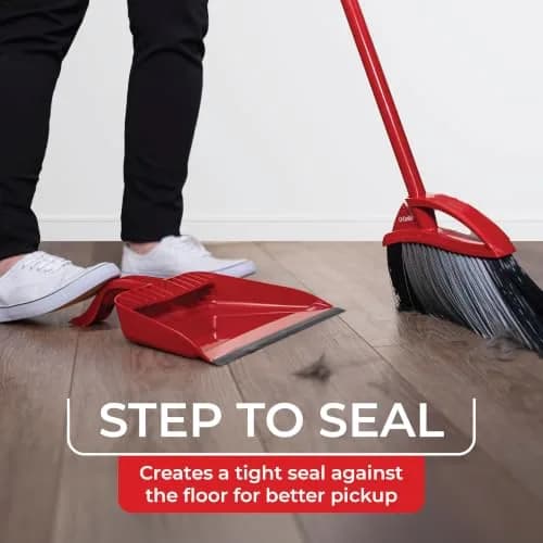 O-Cedar Pet Pro Broom with Step-On Dustpan | Removes Over 99% of Dust & Pet Hair | Quiet Cleaning Tool for Dog & Cat Owners thumbnail 2