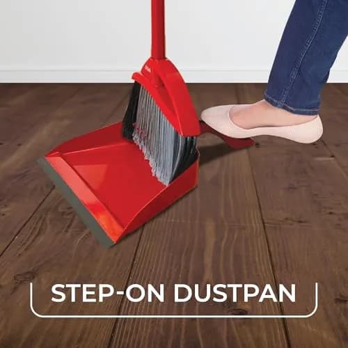 O-Cedar Pet Pro Broom with Step-On Dustpan | Removes Over 99% of Dust & Pet Hair | Quiet Cleaning Tool for Dog & Cat Owners thumbnail 4