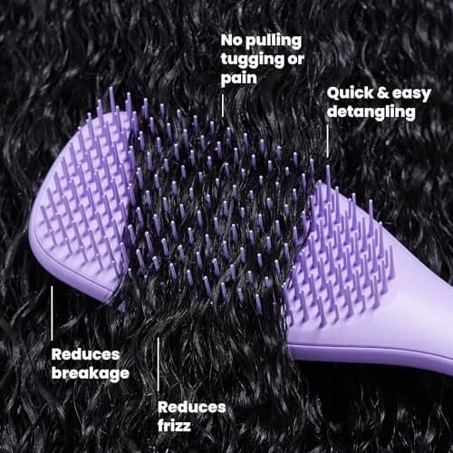 Tangle Teezer Ultimate Detangler Curly Hair Brush, 3C to 4C, Purple Passion (80g) thumbnail 4