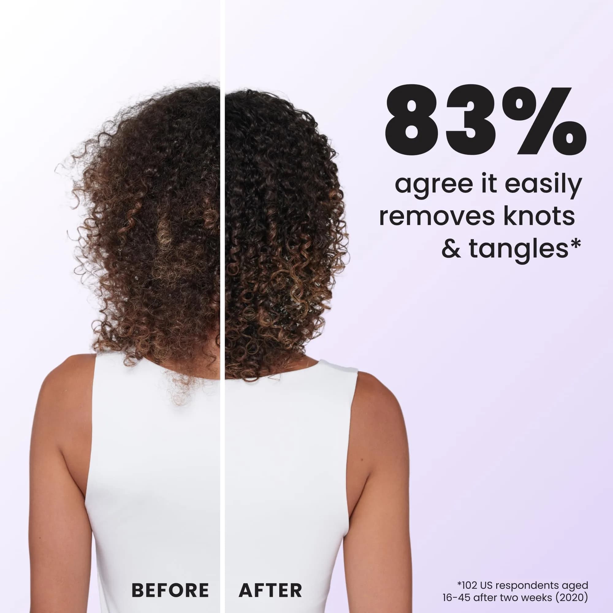 Tangle Teezer Ultimate Detangler Curly Hair Brush, 3C to 4C, Purple Passion (80g) - view 6