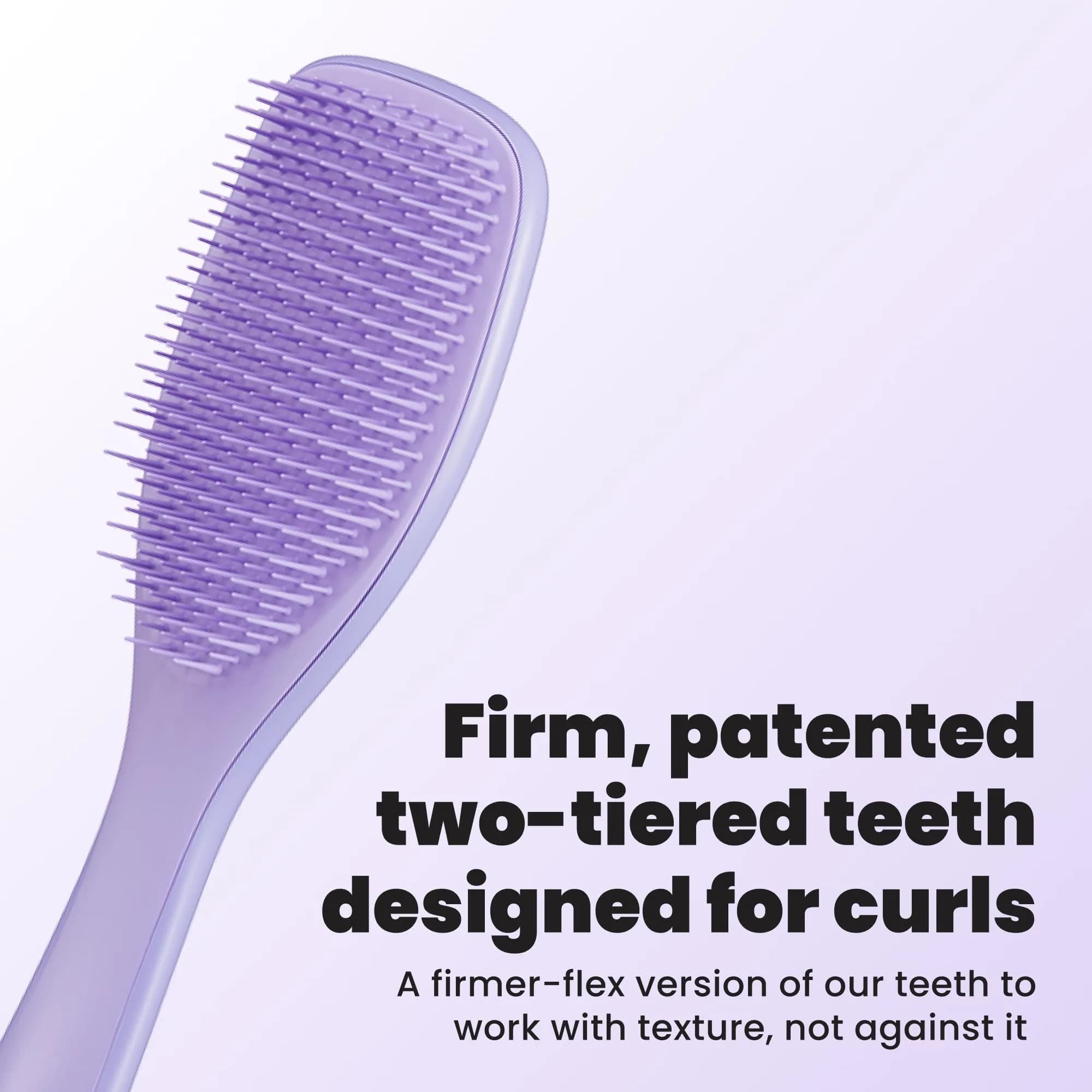 Tangle Teezer Ultimate Detangler Curly Hair Brush, 3C to 4C, Purple Passion (80g) - view 2