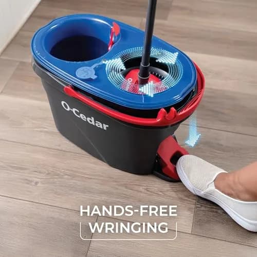 O-Cedar RinseClean Spin Mop & Bucket System with 3 Extra Microfiber Refills | Patented Dual-Chamber Cleaning Technology thumbnail 4