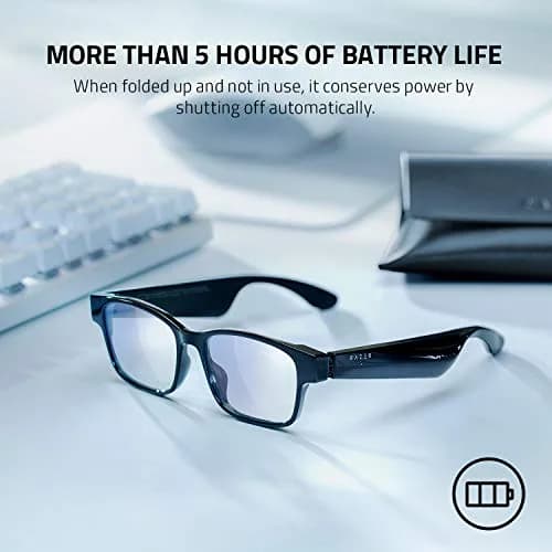 Razer Anzu Smart Glasses: Blue Light Filtering & Polarized Sunglass Lenses, Small Rectangle | Low Latency Audio thumbnail 5