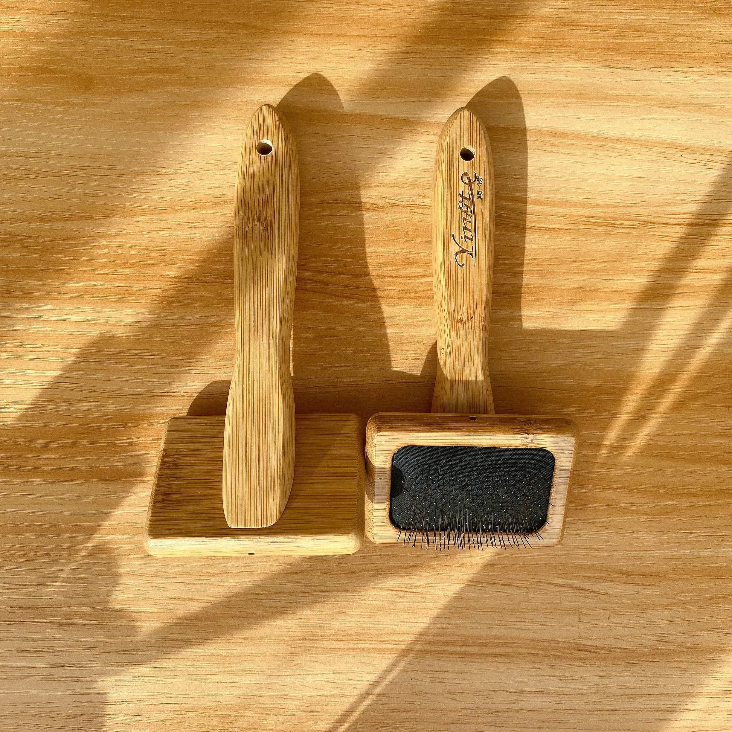 tyoungg Macrame Comb with Wooden Handle & Stainless Steel Needles | 14.5 cm (5.7 in) - view 2