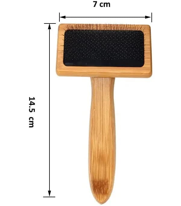 tyoungg Macrame Comb with Wooden Handle & Stainless Steel Needles | 14.5 cm (5.7 in) - view 3
