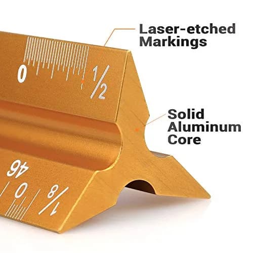 Hutou Architectural Scale Ruler 12" Golden | Precision Aluminum Drafting Tool thumbnail 4