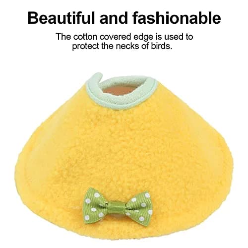 Haomian 4 Pack Soft Bird Elizabethan Collars for Small Parrots | Adjustable Cotton Recovery Cone (70-120 chars) thumbnail 5