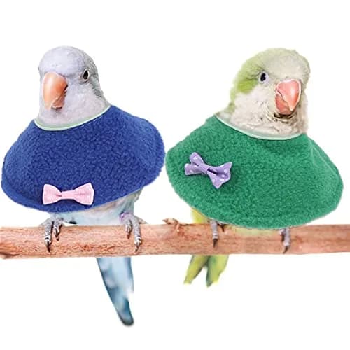 Haomian 4 Pack Soft Bird Elizabethan Collars for Small Parrots | Adjustable Cotton Recovery Cone (70-120 chars) thumbnail 7