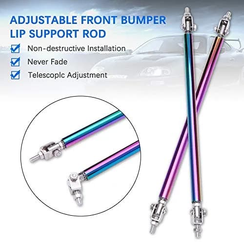 Rich Choices 2PCS Adjustable Splitter Strut Rods 8"-13" | Reinforce Front Lip & Diffuser (110 chars) thumbnail 6
