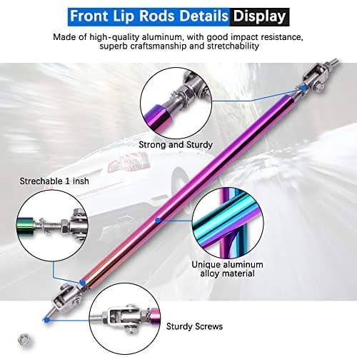 Rich Choices 2PCS Adjustable Splitter Strut Rods 8"-13" | Reinforce Front Lip & Diffuser (110 chars) thumbnail 3
