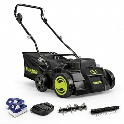 Sun Joe Cordless Scarifier & Dethatcher 24V-X2-DTS15 | 15-Inch, 48V Power, 5 Depth Positions thumbnail 1