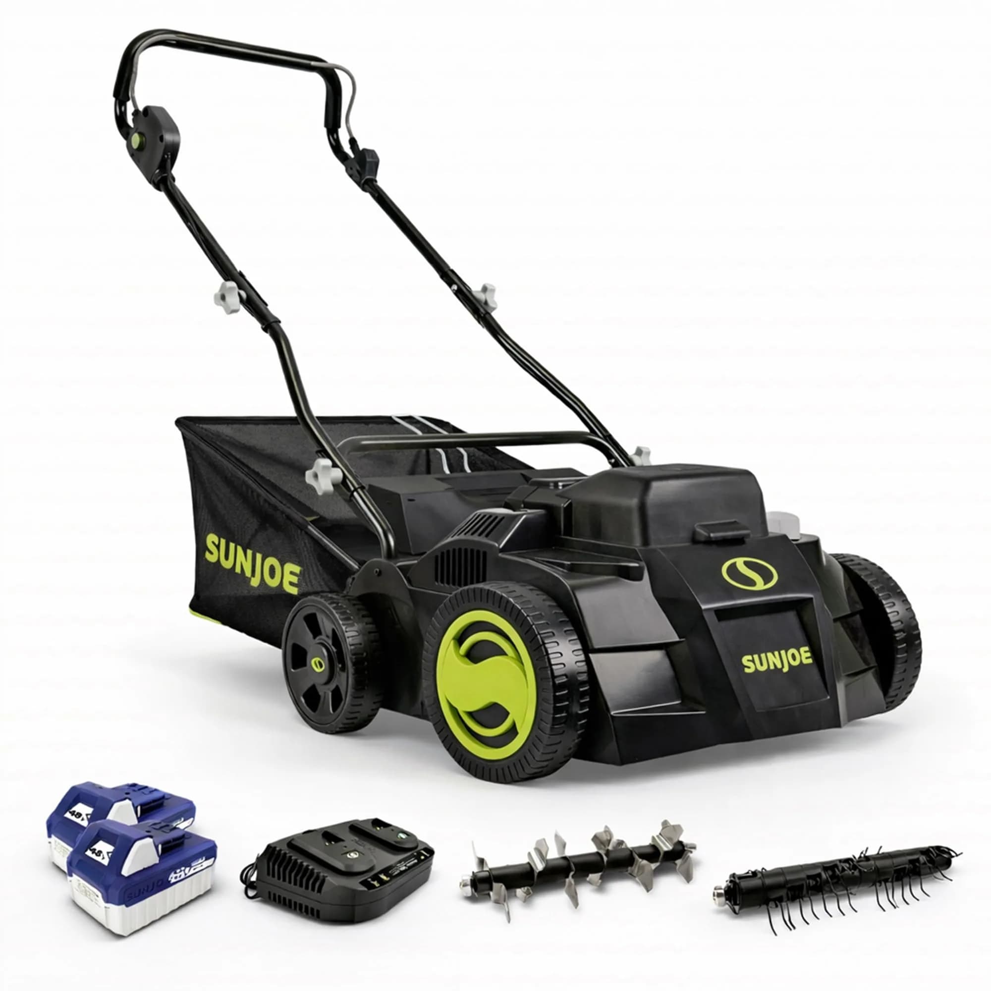 Sun Joe Cordless Scarifier & Dethatcher 24V-X2-DTS15 | 15-Inch, 48V Power, 5 Depth Positions