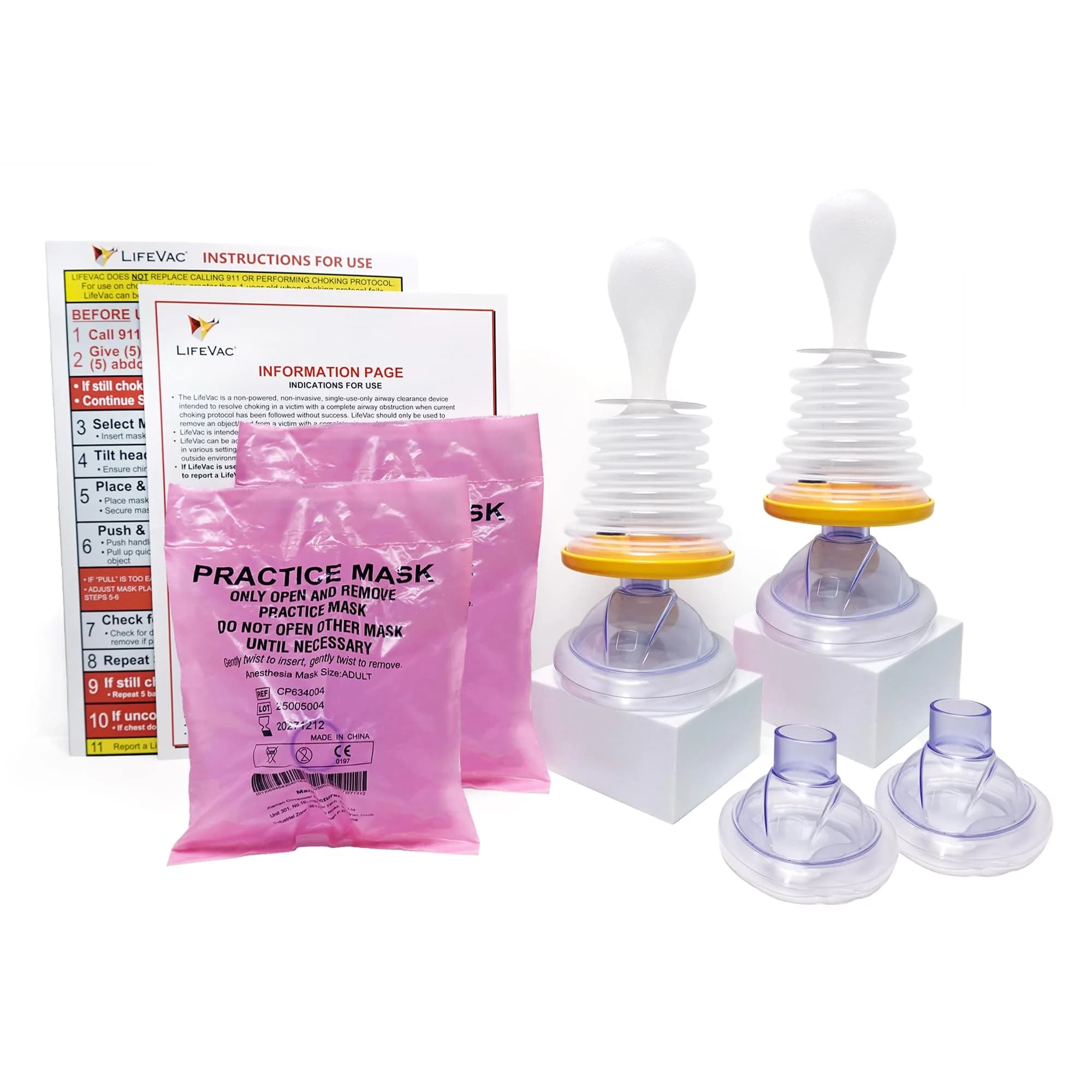 LifeVac Home Kit 2 Pack - Portable Suction Rescue Device for Kids & Adults | Emergency Airway Solution