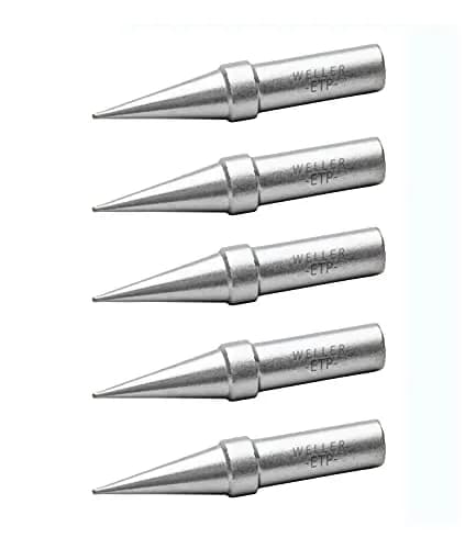 Weller ETP-5 Soldering Tip Set | 5 PCS Conical 0.8mm (0.031") thumbnail 1