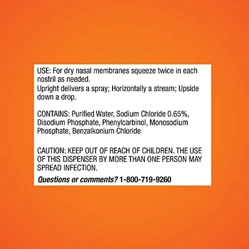 Amazon Basic Care Premium Saline Nasal Moisturizing Spray 90ml (3 fl oz) | Non-Medicated Relief for Dry, Irritated Nose thumbnail 5