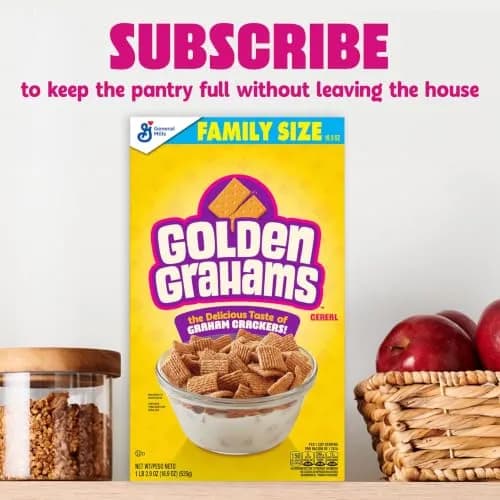 Golden Grahams Breakfast Cereal Whole Grain Family Size 536g (18.9 oz) | Nostalgic Graham Cracker Taste thumbnail 8