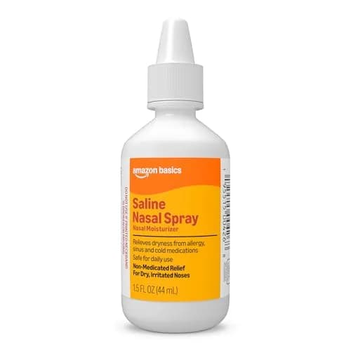 Amazon Basics Saline Nasal Moisturizing Spray 1.5 fl oz (44ml) | Soothes Dry Nasal Passages thumbnail 1