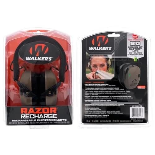Walker's Razor Rechargeable Electronic Earmuffs FDE | 21dB Noise Reduction Rating thumbnail 9