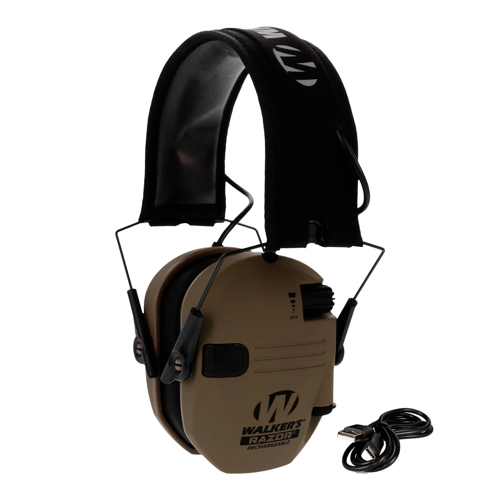 Walker's Razor Rechargeable Electronic Earmuffs FDE | 21dB Noise Reduction Rating - view 3
