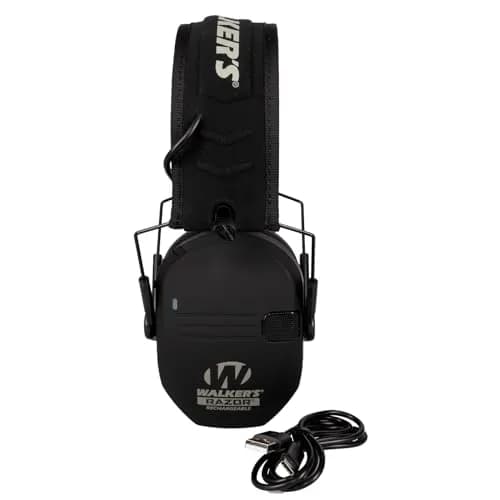 Walker's Razor Rechargeable Electronic Earmuffs | 21dB NRR, 80-Hour Battery, USB-C Charging, Black thumbnail 5