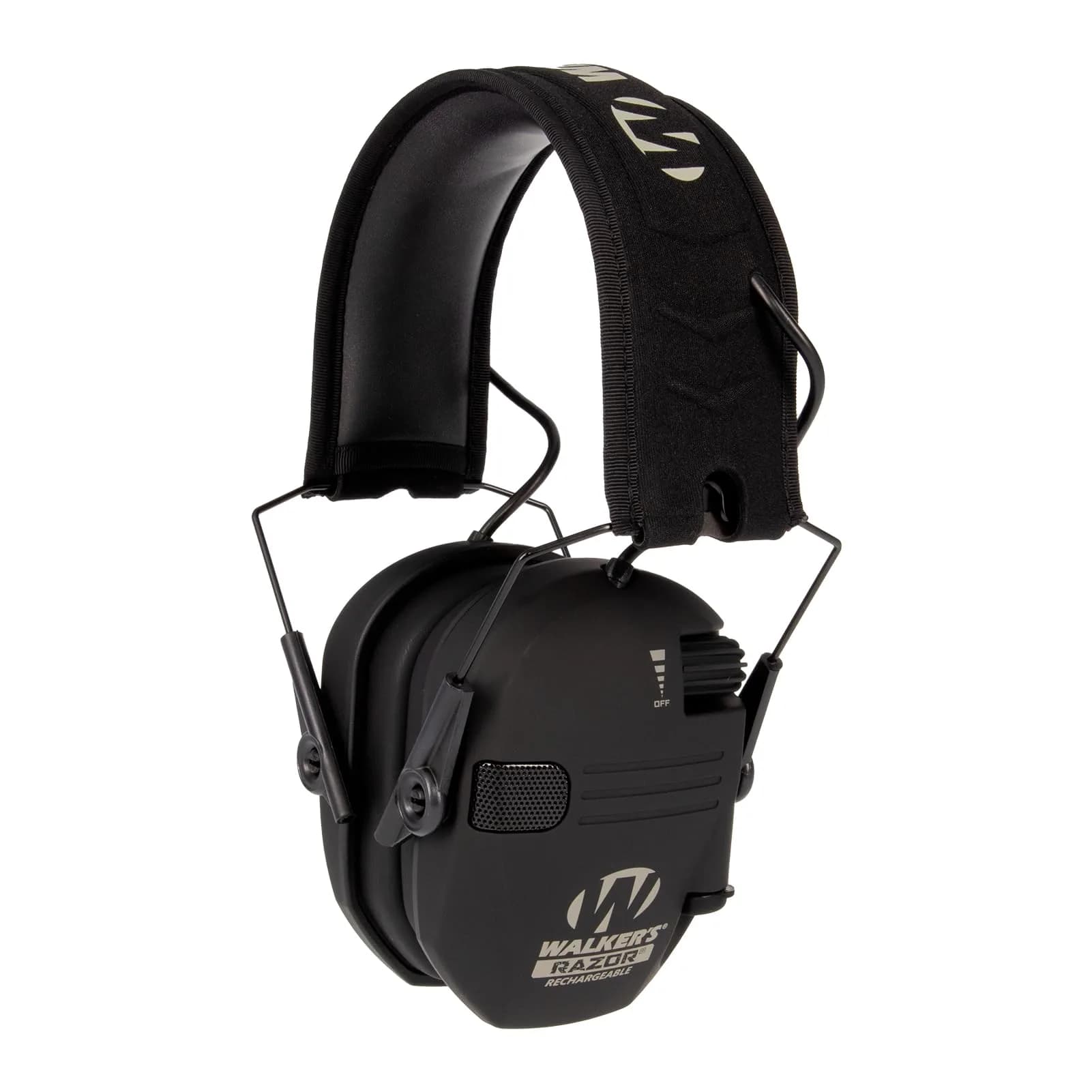 Walker's Razor Rechargeable Electronic Earmuffs | 21dB NRR, 80-Hour Battery, USB-C Charging, Black - main product image