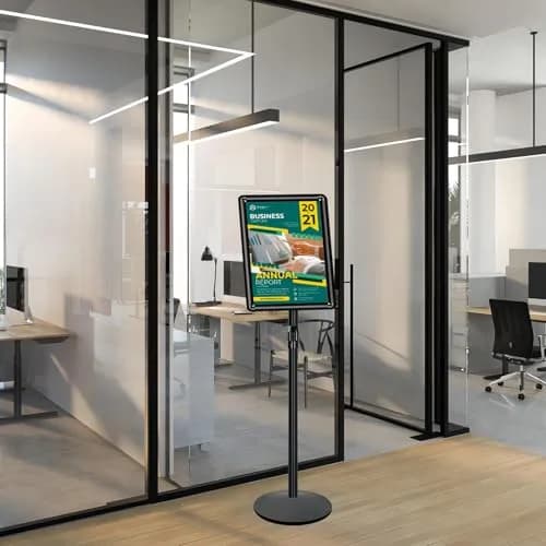 Mutualsign Heavy Duty Pedestal Sign Holder Stand 11x17" (28 x 43 cm) | Adjustable Height 31.5"-49" (80-125 cm) thumbnail 6