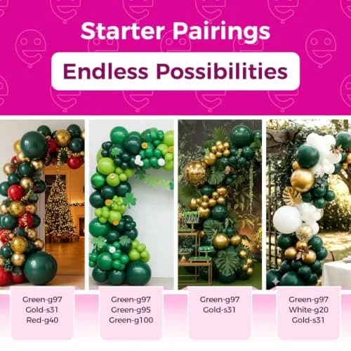 Bezente Dark Green Latex Balloons 100 Pack 12 inch | Premium Quality Party Balloons for Indian Celebrations thumbnail 5