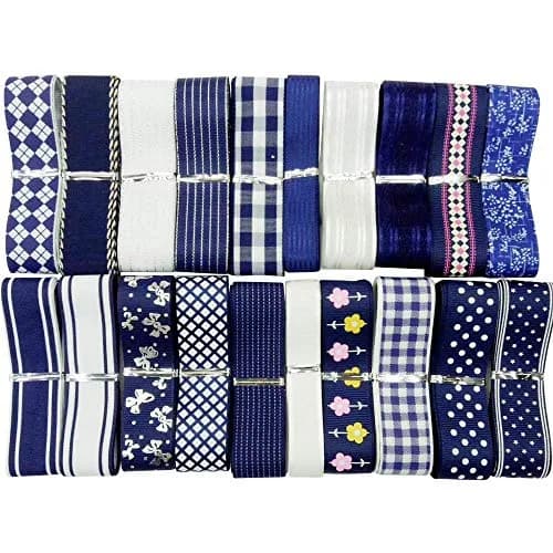 Libiline Navy Blue Grosgrain Satin Ribbon 25mm (1") | 20 Yards Craft DIY Accessory thumbnail 1