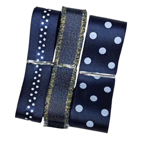 Libiline Navy Blue Grosgrain Satin Ribbon 25mm (1") | 20 Yards Craft DIY Accessory thumbnail 4