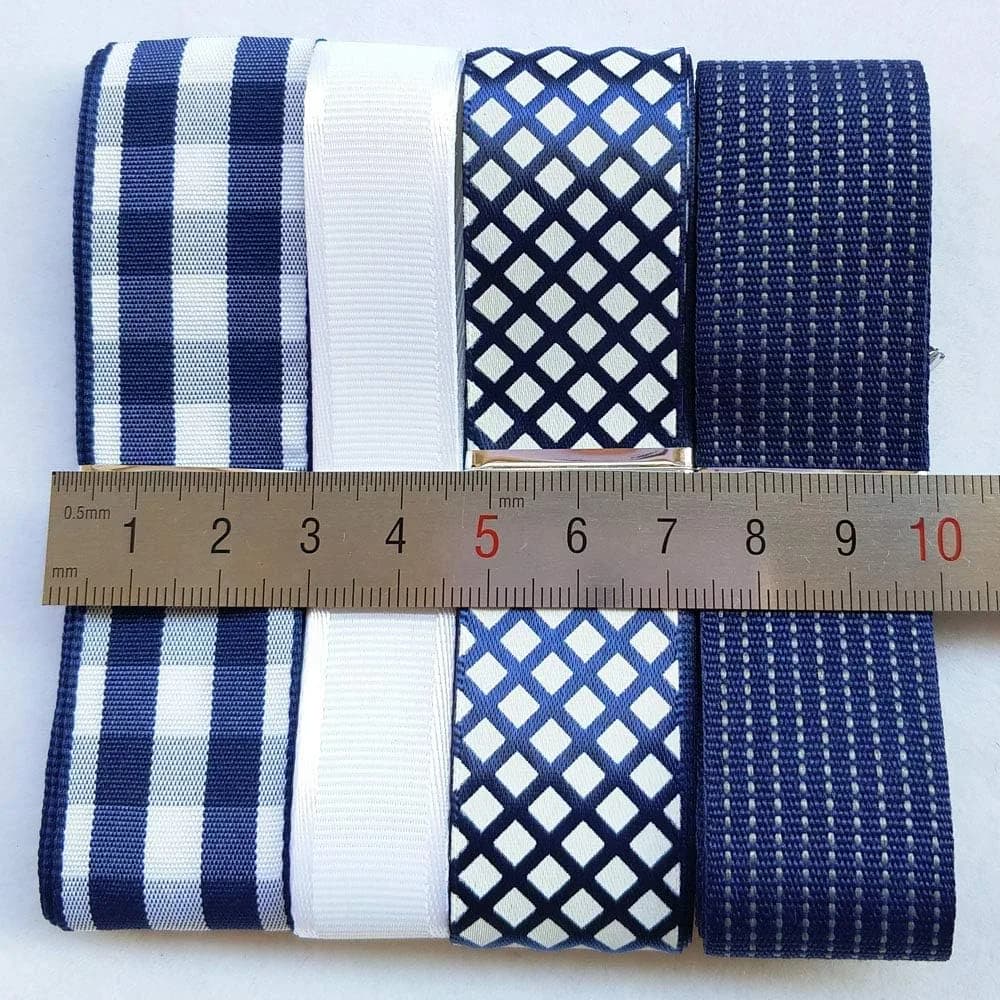 Libiline Navy Blue Grosgrain Satin Ribbon 25mm (1") | 20 Yards Craft DIY Accessory - view 2