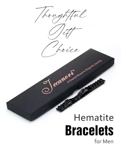 Jecanori Hematite Magnetic Bracelet for Men, 22cm (8.66 Inch) | Hypoallergenic & Adjustable thumbnail 5