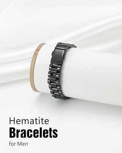 Jecanori Hematite Magnetic Bracelet for Men, 22cm (8.66 Inch) | Hypoallergenic & Adjustable thumbnail 7
