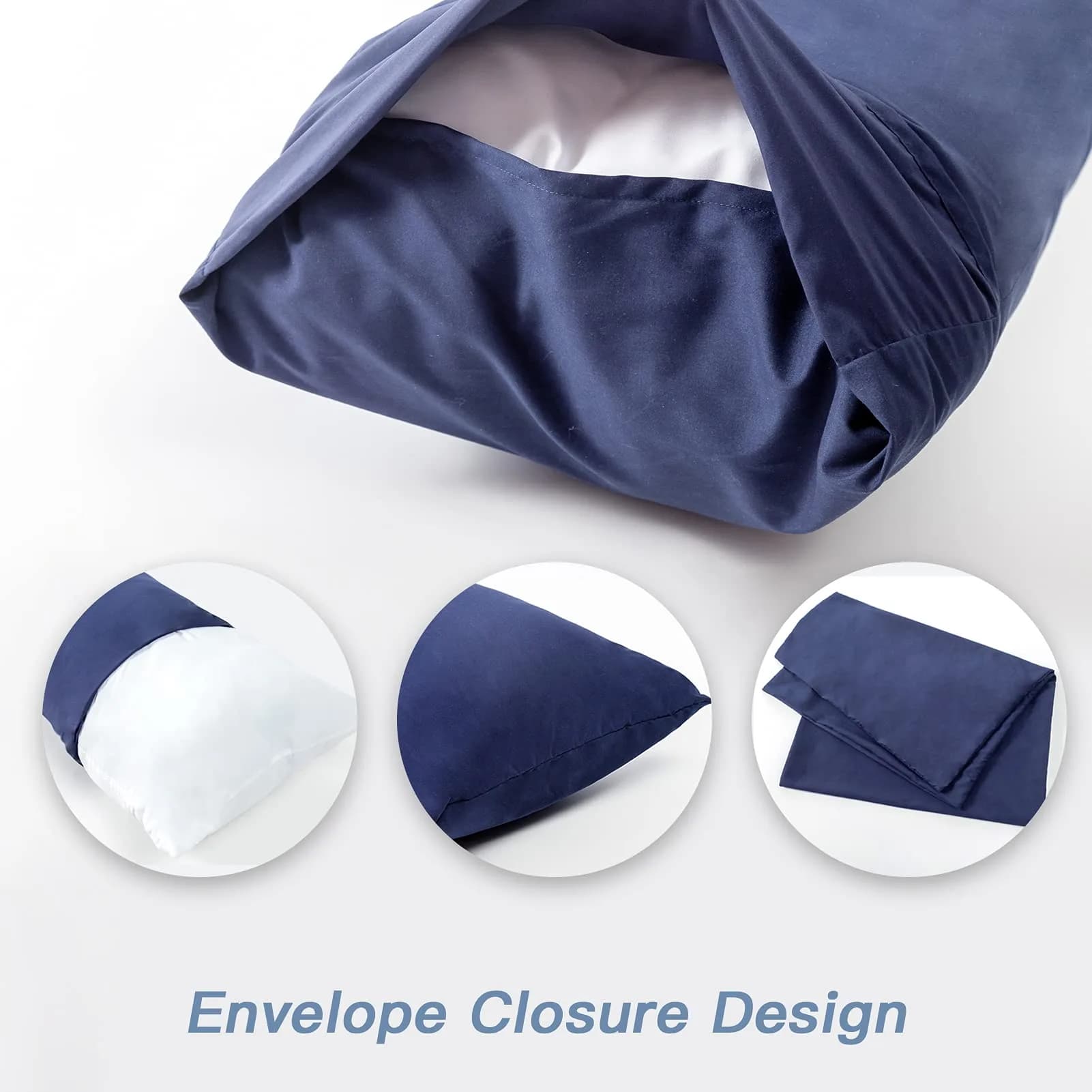 DOWNCOOL Luxury Body Pillow Insert with Cover 137cm (54") | Breathable Microfiber for Side Sleepers - view 5