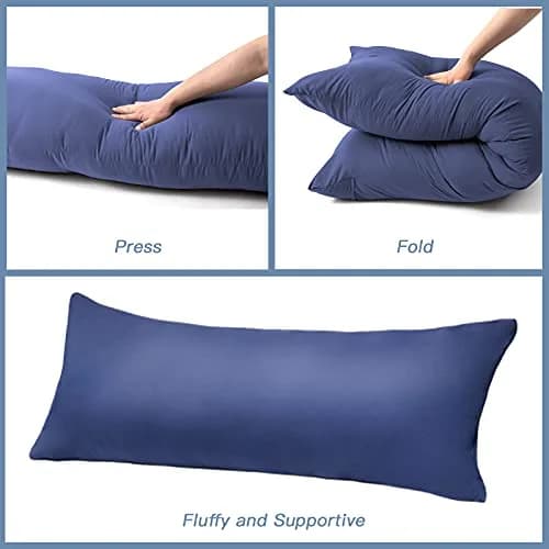 DOWNCOOL Luxury Body Pillow Insert with Cover 137cm (54") | Breathable Microfiber for Side Sleepers thumbnail 6