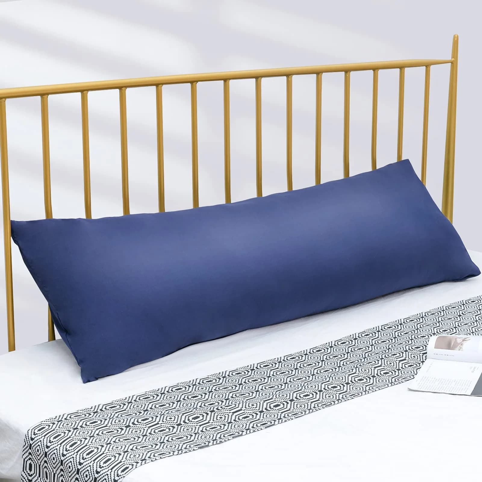 DOWNCOOL Luxury Body Pillow Insert with Cover 137cm (54") | Breathable Microfiber for Side Sleepers - view 2