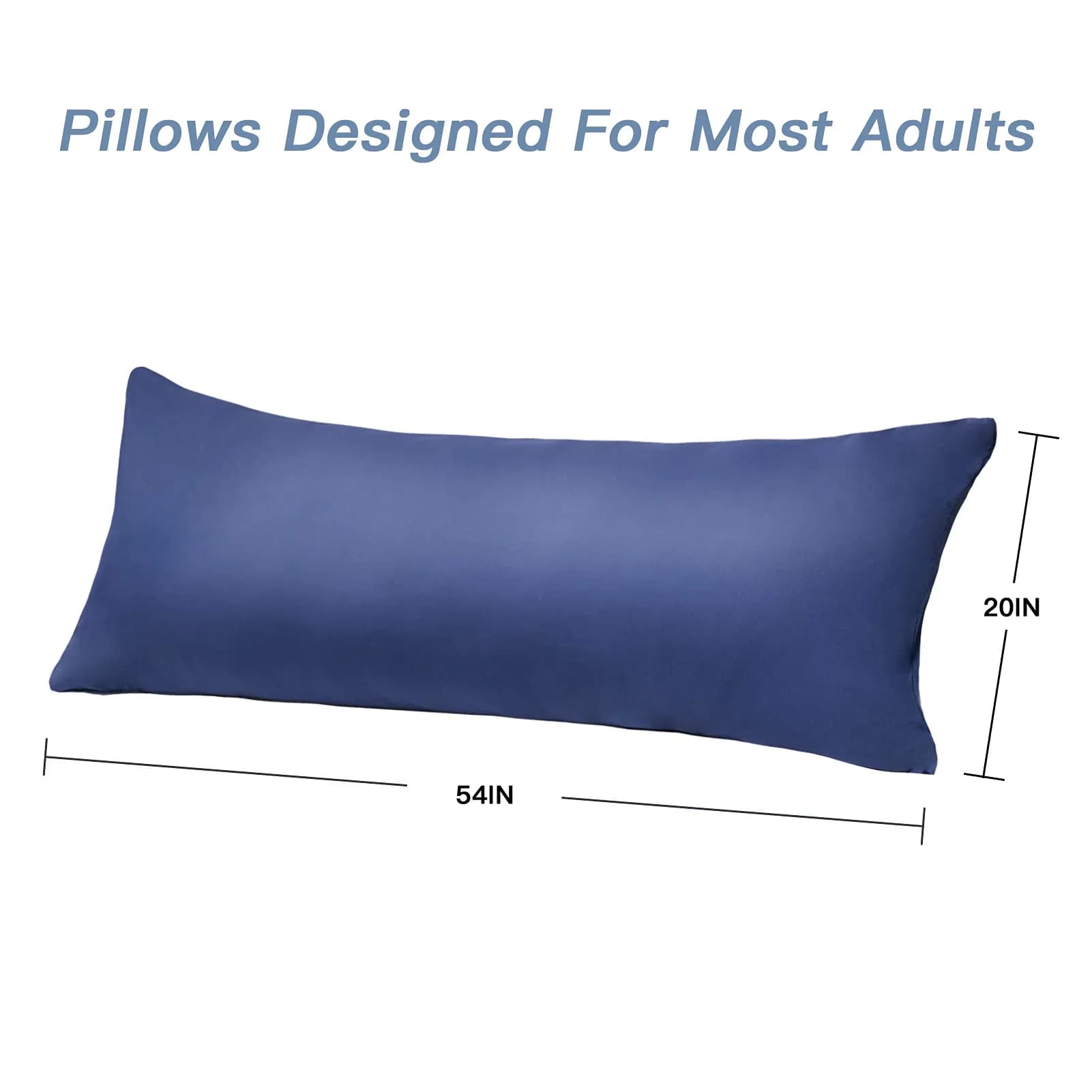 DOWNCOOL Luxury Body Pillow Insert with Cover 137cm (54") | Breathable Microfiber for Side Sleepers - view 3