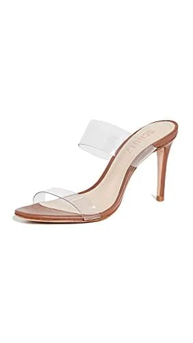 SCHUTZ Ariella Sandals 7.5 Medium US | Wood, Brown, Clear, Heeled 90mm thumbnail 1