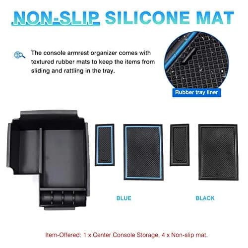Autorder Center Console Organizer for Kia Forte 2019-2024 | Secondary Insert Tray with 2 Color Mats thumbnail 7