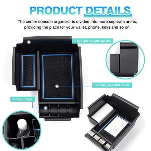 Autorder Center Console Organizer for Kia Forte 2019-2024 | Secondary Insert Tray with 2 Color Mats thumbnail 8