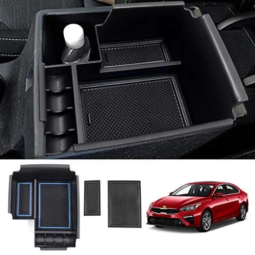 Autorder Center Console Organizer for Kia Forte 2019-2024 | Secondary Insert Tray with 2 Color Mats thumbnail 2