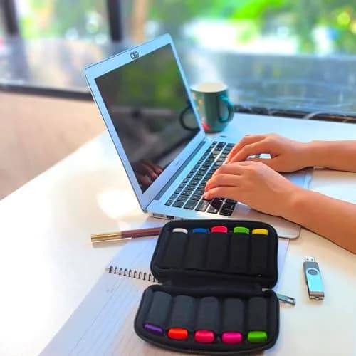 vellgo USB Flash Drive Case with 10 Slots | Portable Organizer for USB Memory Sticks thumbnail 2