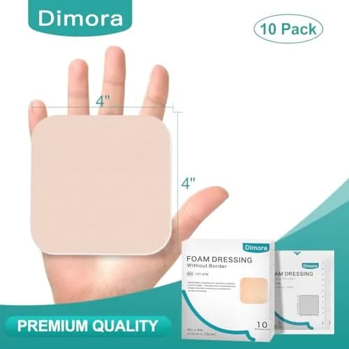 Dimora Foam Dressing 4x4 Inch | Highly Absorbent Waterproof Wound Care Pad thumbnail 2