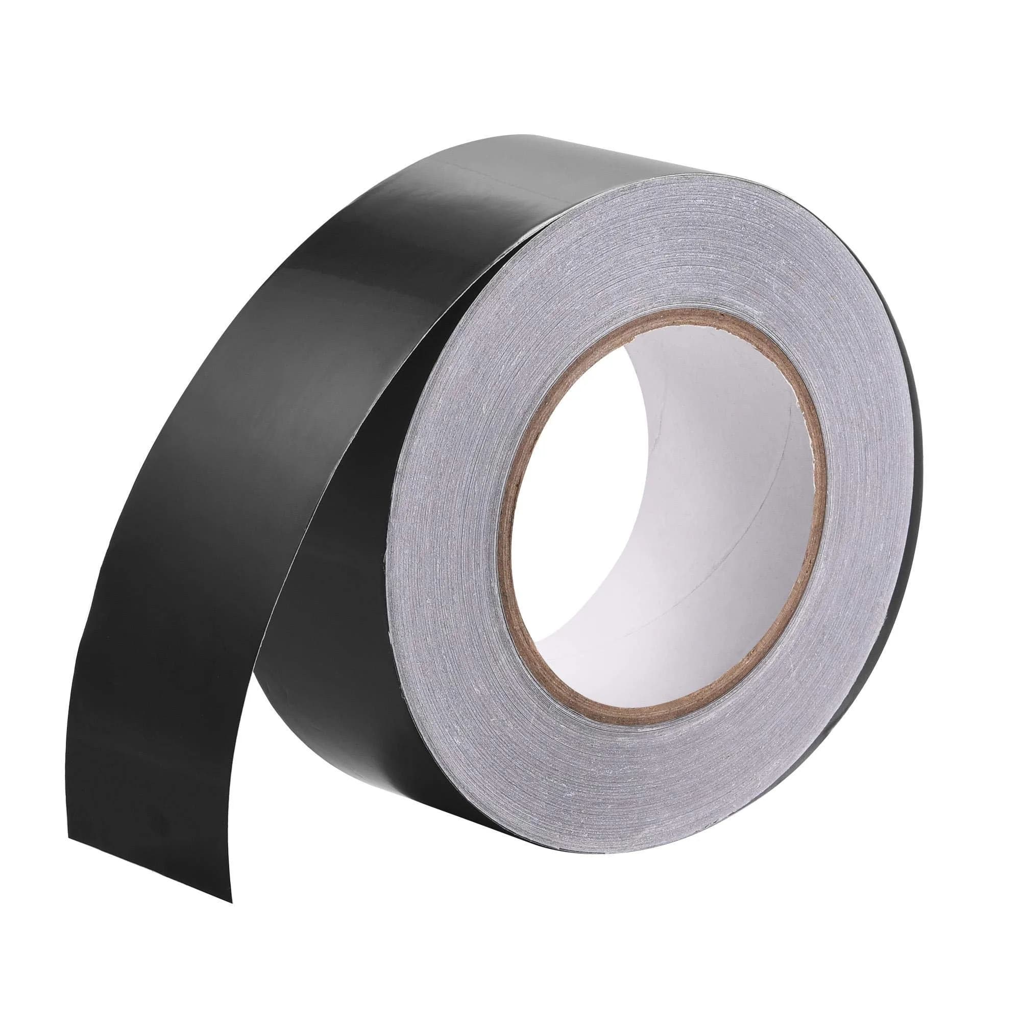uxcell Black Matte Aluminum Foil Tape - 50mm x 50m (164ft) Non-Reflective HVAC Sealing - view 3