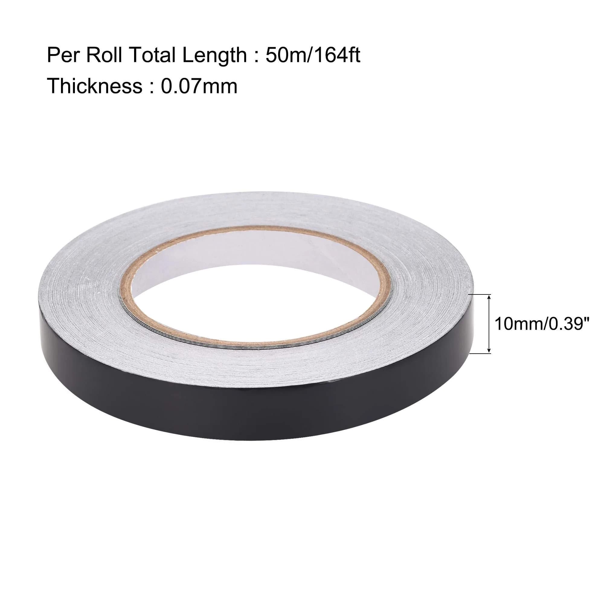 uxcell Aluminum Foil Tape Black Matte 10mm x 50m (164ft) | Non-Reflective HVAC Sealing Tape - view 2