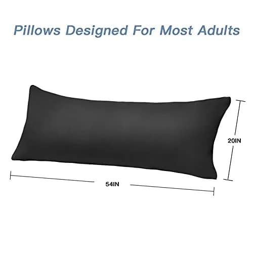 DOWNCOOL Luxury Full Body Pillow Insert with Cover 54"x20" | Soft, Breathable, and Supportive for Side Sleepers thumbnail 3