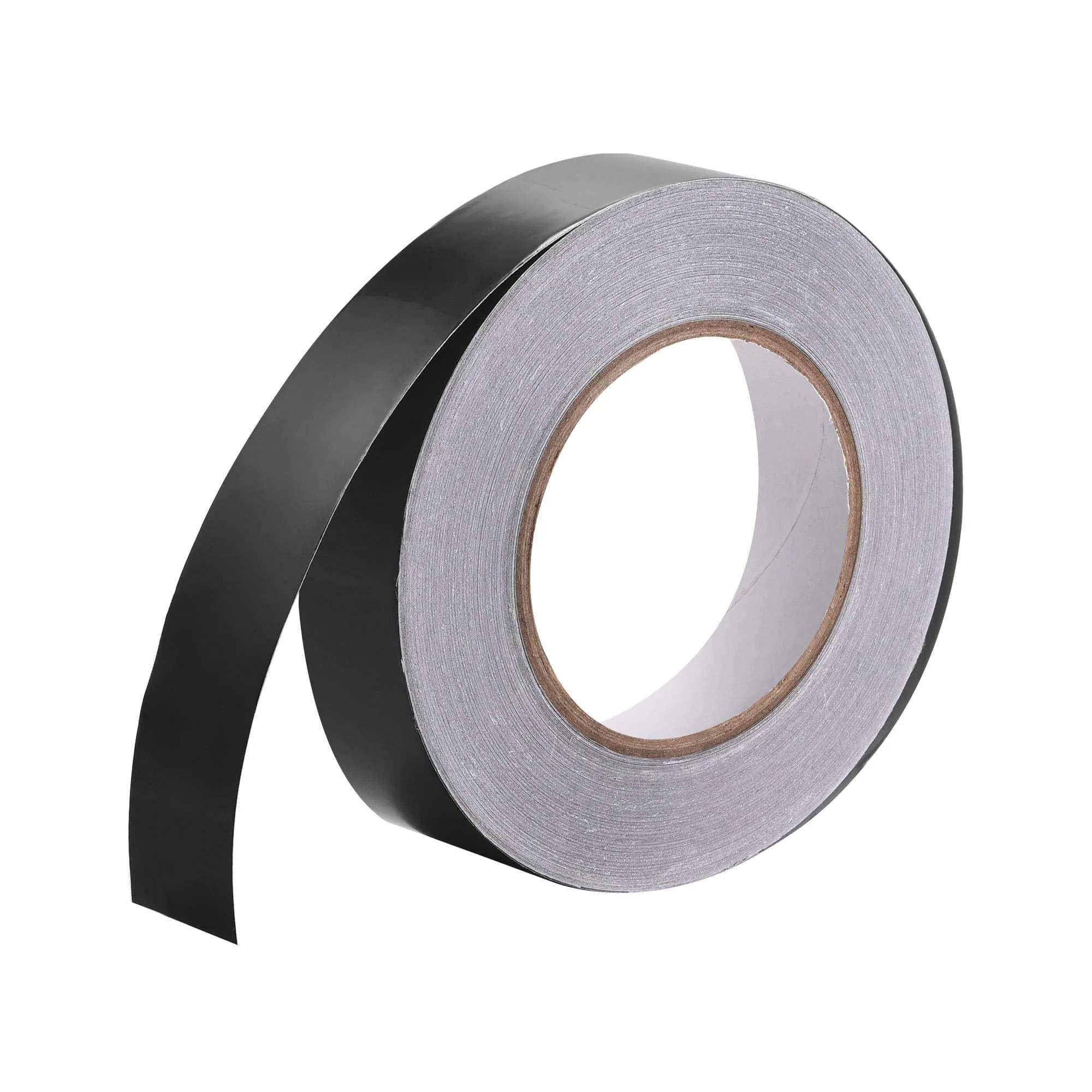 uxcell Black Matte 25mm x 50m Aluminum Foil Tape | Non-Reflective HVAC Sealing Tape - view 3